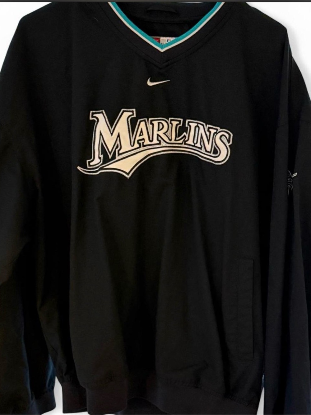Nike Black Marlins Pullover Sweatshirt with White Script